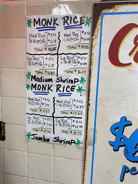 Menu at T.P. Seafood restaurant, Houston