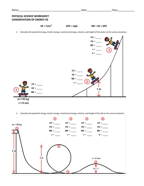Physical Science Worksheet Conservation Of Energy 2 Answer Key — db-excel.com
