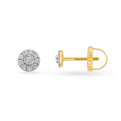 Petite Diamond and Gold Floral Studs