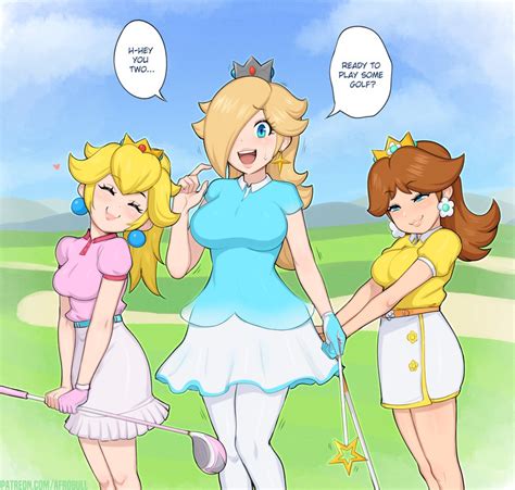 princess peach, rosalina, princess daisy, golf daisy, golf rosalina ...