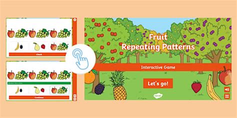 👉 Fruit Repeating Patterns Interactive Game | Twinkl