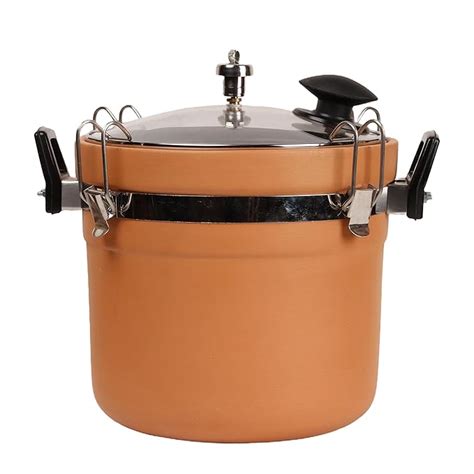 Buy (Mitti ka Kukar) Clay Pressure Cooker with Glass Lid (5 Litres ...