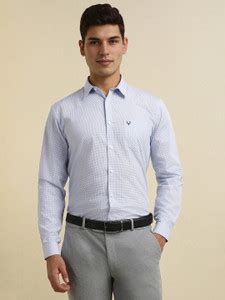 Allen Solly Men Printed Casual Blue Shirt - Buy Allen Solly Men Printed ...