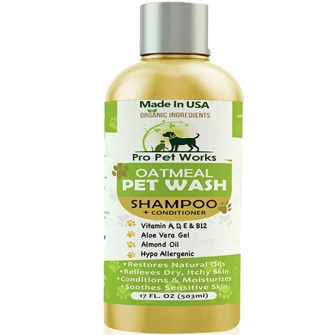 Pro Pet Works Natural Organic 5 In 1 Oatmeal Pet Shampoo + Conditioner ...