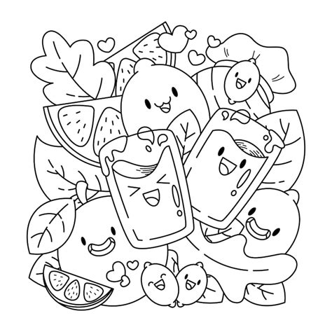 Images de Coloriage Kawaii Nourriture – Téléchargement gratuit sur Freepik
