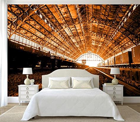 999Store Printed Railway Track self Adhesive vynl Wallpaper Wall murals ...