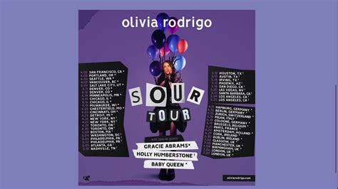 Olivia Rodrigo Sour tour CONFIRMED | 2022 tickets & dates - YouTube