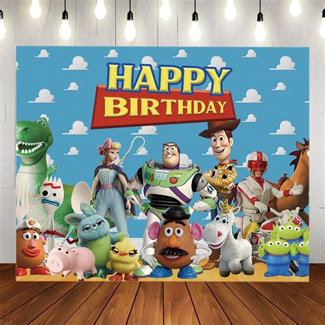 Buy 10x8ft Toy Story Theme Happy Birthday Party Photography Backdrops ...
