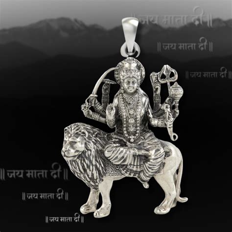 Antique Durga Mata Pendant in 925 Silver – Spiritual Charm for Men & W ...