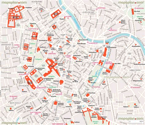 City Map Of Vienna Austria