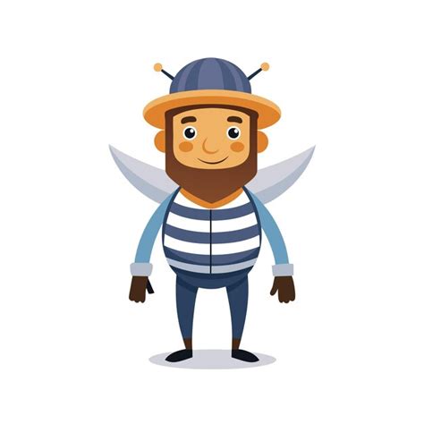 Beautiful professional cartoon character design vector illustration ...