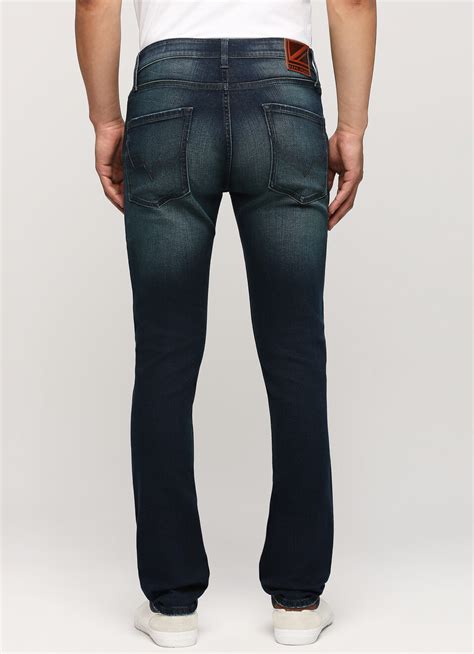 Vapour Dark Blue Mid Rise Slim Fit Jeans | Pepe Jeans India