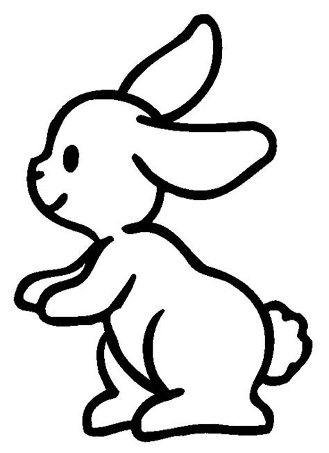 Rabbit coloring page for kids - Rabbit & Bunny Coloring Pages