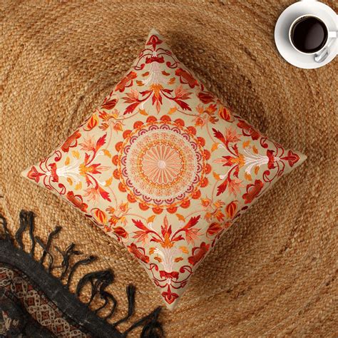 Buy Embroidered Hand-Made Cotton Cushion Cover Online @ Best Price