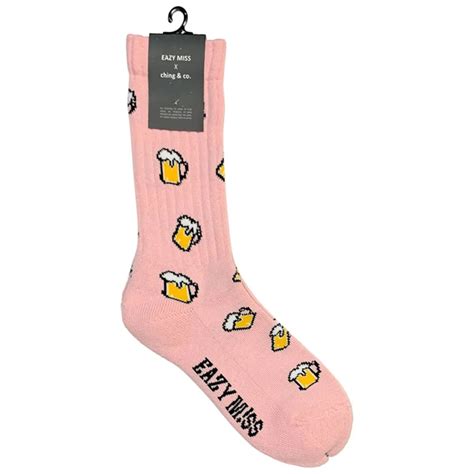 EAZY MISS-Beer socks / Shell Pink-(イージーミス) | Sure skate&clothing