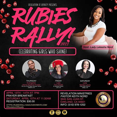 Rubies Rally 2023 Prayer Breakfast, Revelation Ministries, Oakland, 15 ...