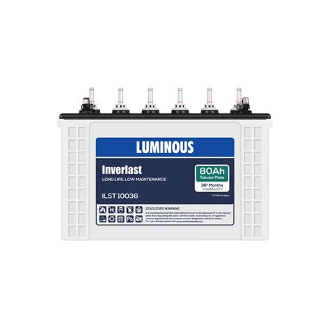 Luminous inverter battery 80 ah ilst 10036 best dealer price delhi