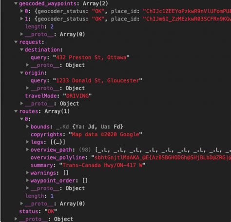 Google Maps Directions API 的图像结果