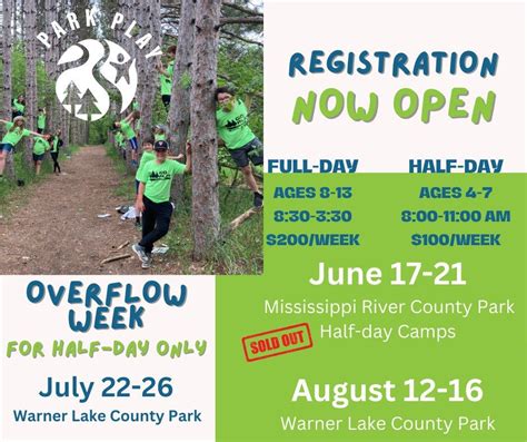 Park Play Summer Camp - Full Day (CentralMN), Mississippi River County ...