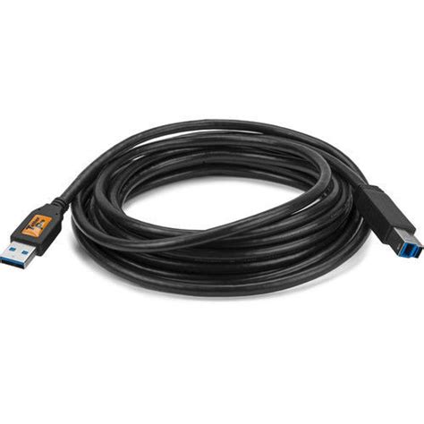 Buy Tether Tools CU5460BLK TetherPro USB 3.0 to Male B Cable (15 ...