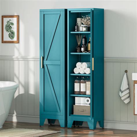 Lark Manor™ 67 Inches White Slim Tall Metal Storage Cabient With ...