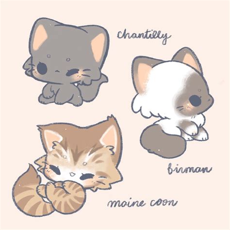 Cute Kawaii Cat Drawings - Drawing Step Instructions