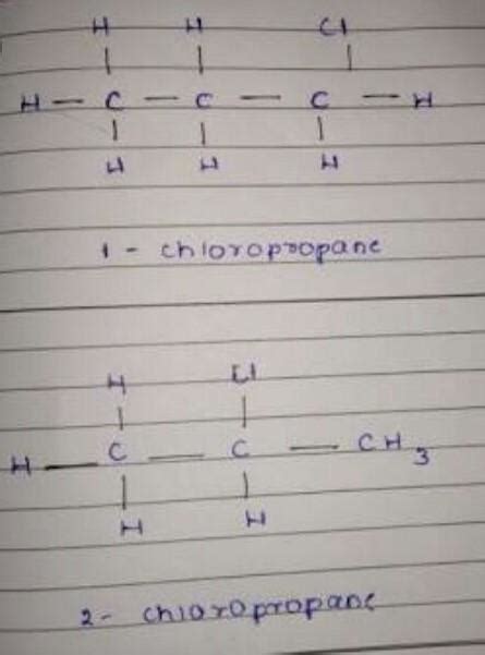 draw the structure of chloropropane - Brainly.in