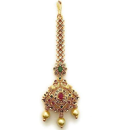 Buy Accessher Matte Gold Plated Temple Jewellery Inspired Laksmi Mata ...
