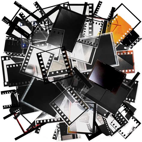 Buy 100 Sheets Retro Camera Film Sticker Decorative Filmstrip Scrapbook ...