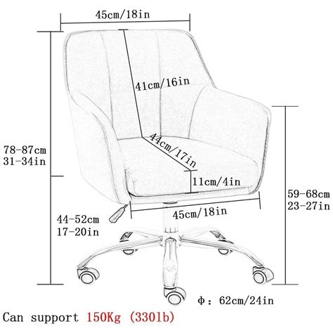 Buy Adjustable Desk Chair, Ergonomic Fabric Office Chair with armrests ...