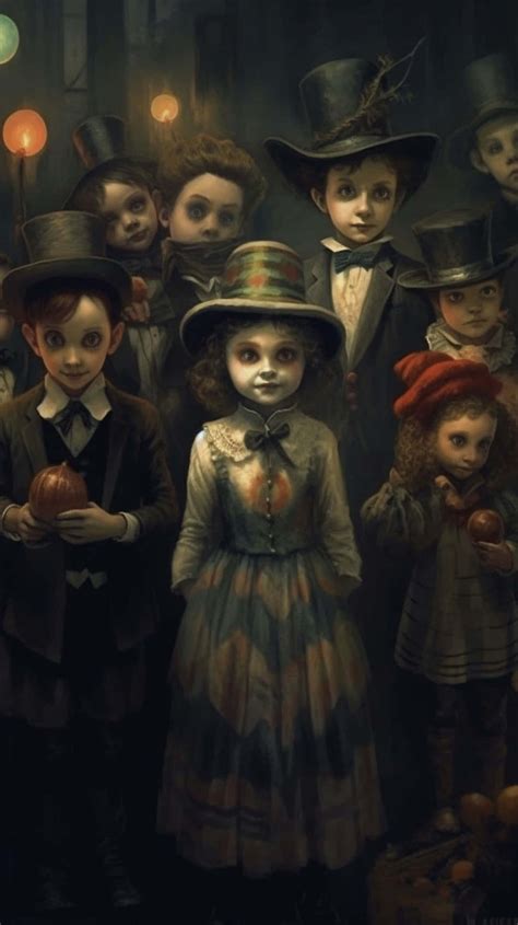 Download Vintage Halloween Children Costumes Wallpaper | Wallpapers.com