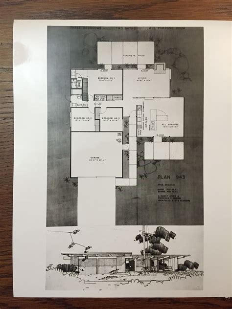 Eichler Homes floor plan 943 (Original at UCLA Library Special ...