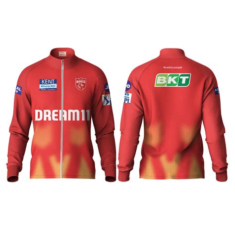 Next Print Customised Ipl Punjab Kings Printed Jersey Jacket