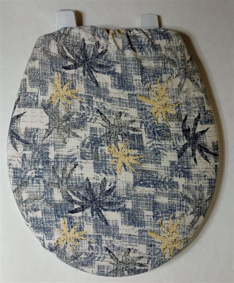 Toilet Lid Covers for Standard Size Toilet Seat. Easy Decorating Idea. Very Thin Cotton Cloth ...