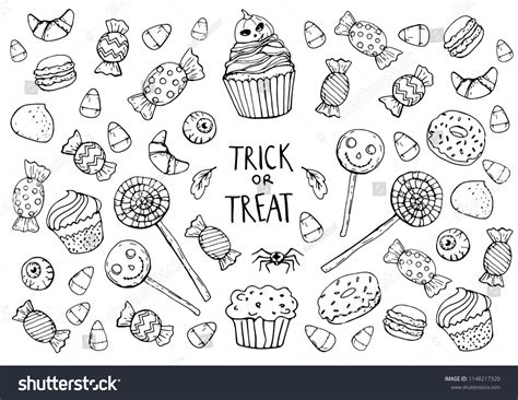 Halloween Candy Clip Art Black And White