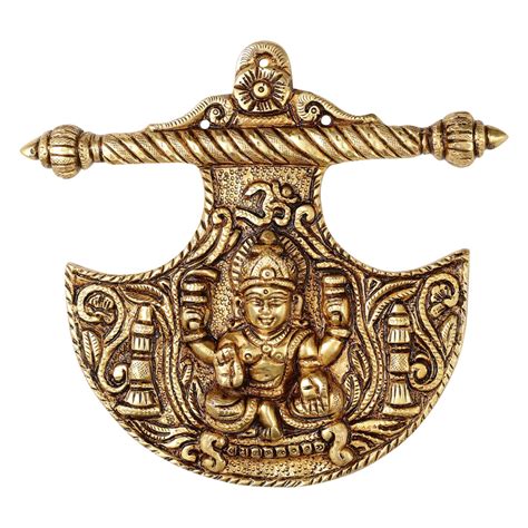 Buy Traditional Brass Goddess Lakshmi Wall Hanging - 8x8.5 inch ...