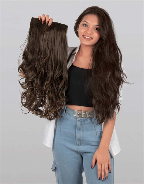 Buy STREAK STREET CLIP-IN 24" SEMI-WAVY MIX BROWN HAIR EXTENSIONS ...
