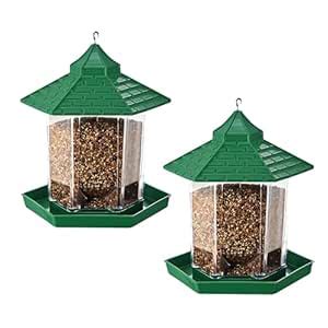 Kuber Industries 2 Pcs Plastic Birds Feeder for Balcony with ...
