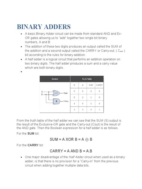 Image result for Binary Adder Example