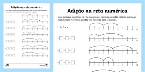 Atividade de adição na reta numérica (teacher made)