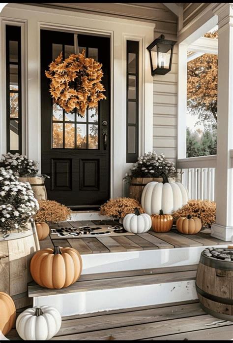 Pin by Linda Konkoly on Front porch | Fall front porch decor, Fall ...