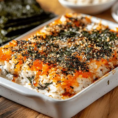 Spicy Tuna & Creamy Crab Sushi Bake - Tasty Chow