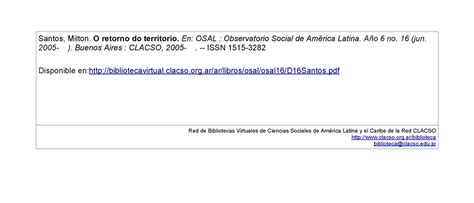 Texto-Santos-M - aaa - Santos, Milton. O retorno do territorio. En ...