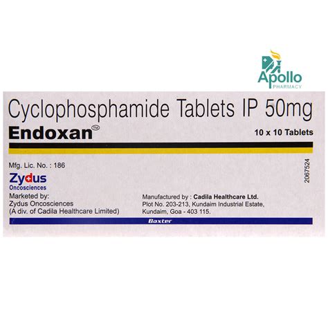 Endoxan Tablet 10's Price, Uses, Side Effects, Composition - Apollo ...