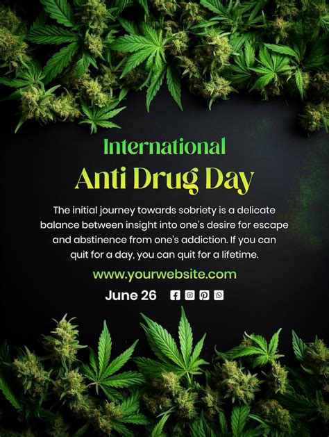 Anti drug day concept green kush buds with leaves decoration on green ...