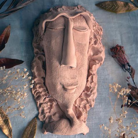Terracotta Quirky Face Mask Wall Décor Amalfiee_Ceramics – Amalfiee ...