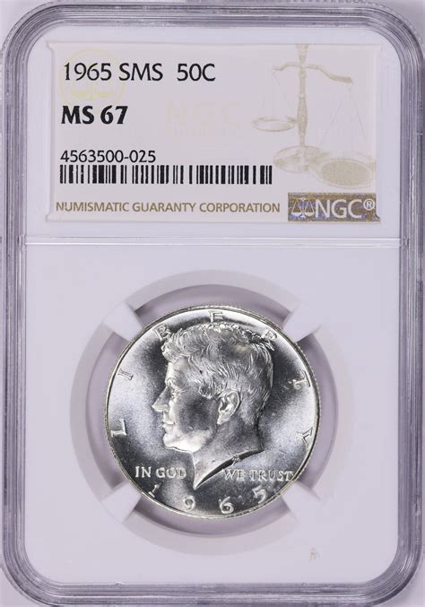 1965 Kennedy Half Dollar SMS NGC MS-67 (Item 1862804 ...