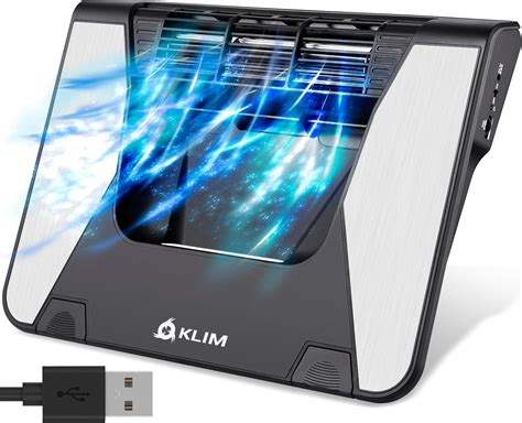 KLIM Airflow Laptop Cooling Pad - Powerful Cross Flow Turbines 2500 RPM ...
