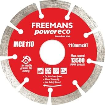 FREEMANS MCE110 Power Eco Diamond Saw Blade/Cutting Wheel - 4 Inch ...