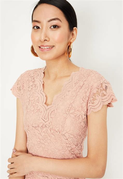 Buy Women V-Neck Lace Top Online at just Rs. 999.0 - 1000013253564 ...